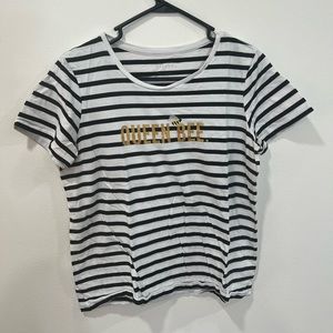 Kate Spade striped queen bee shirt